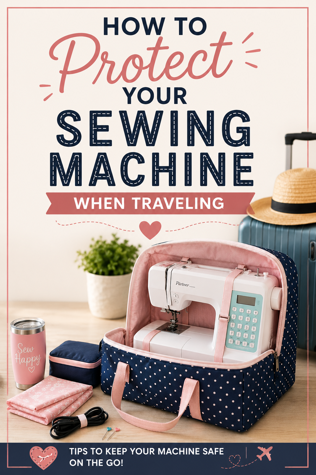 Pin this: How to Protect Your Sewing Machine While Traveling to a Sewing Retreat