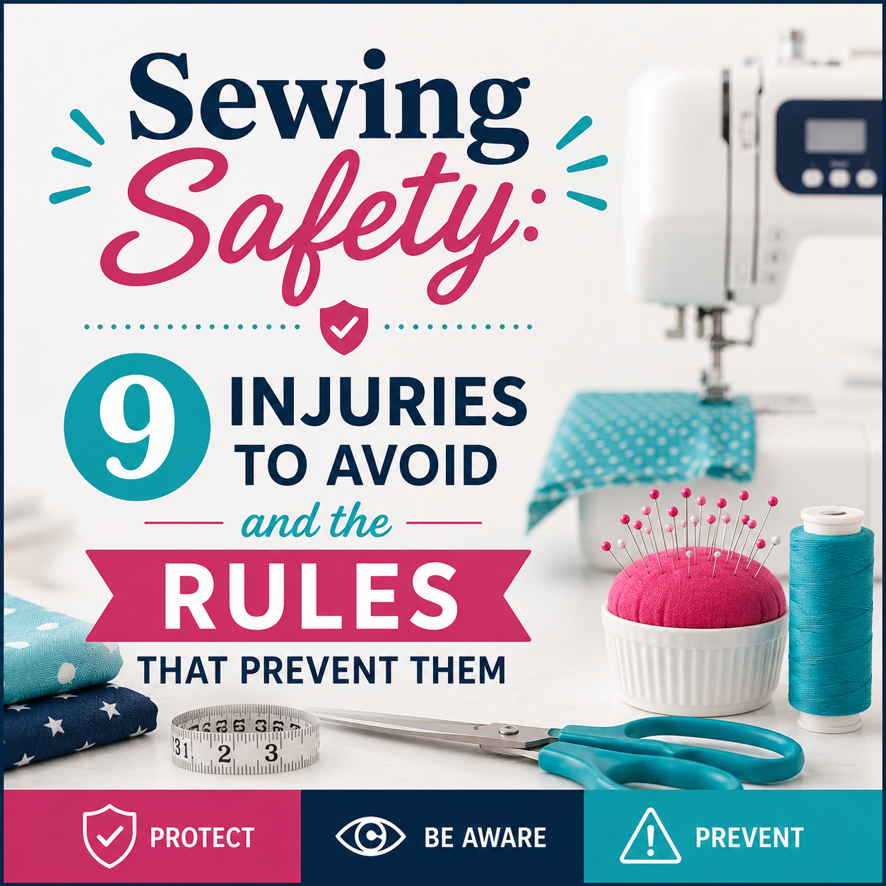 Sewing Safety: 9 Injuries to Avoid and the Rules That Prevent Them