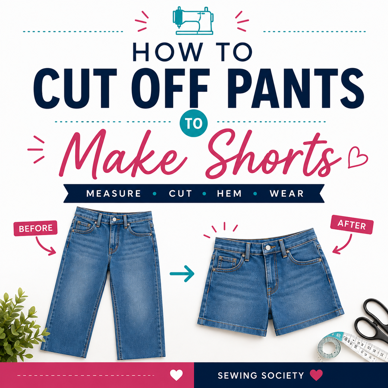 How to Cut Off Pants to Make Shorts